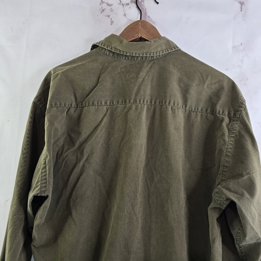 St Johns Bay Shirt Mens Medium Brown Long Sleeve Button Lightweight Bay Twill - Picture 6 of 15